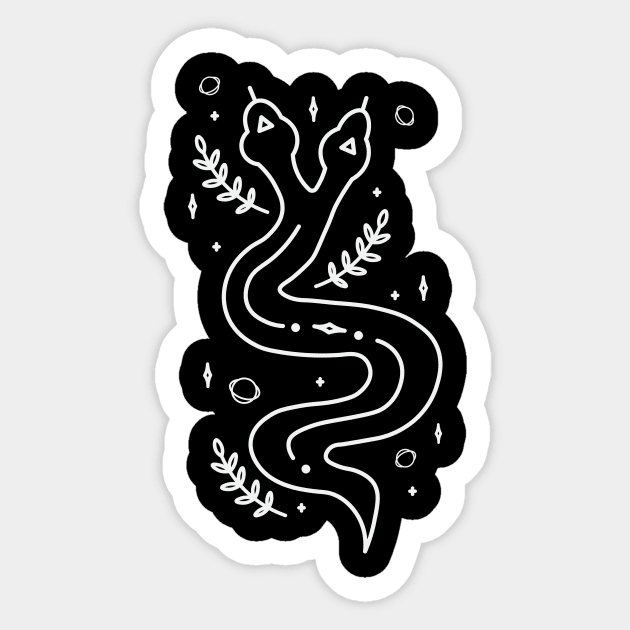 Double head snake Sticker by novaya